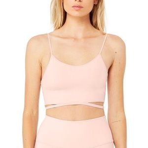 Alo Halo Crop Top Mauve Pink Size Medium